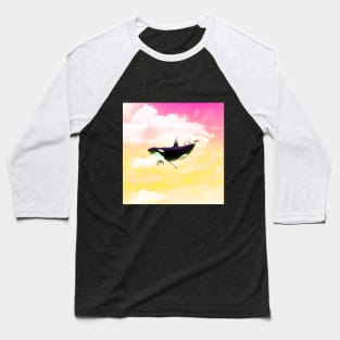 WHALE SWIMMING IN THE SKY Baseball T-Shirt